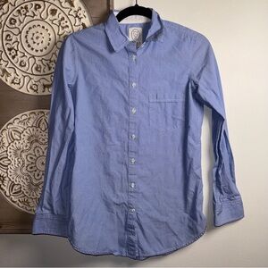Aritizia Boyfriend Fit Blue Pinstripe Button-Down Shirt XS Talula